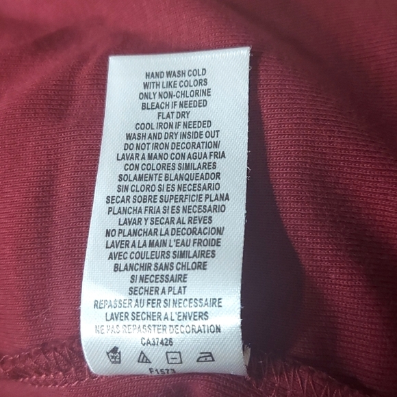 Women's Rafaella Petite Wine Cardigan with Champagne Gold Accents Sz PM - Picture 10 of 11